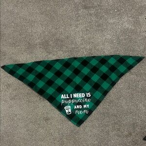 Green Plaid Dog Bandana